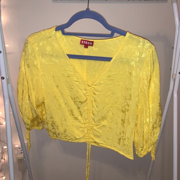 STAUD Tops - Yellow Staud Bloom Top